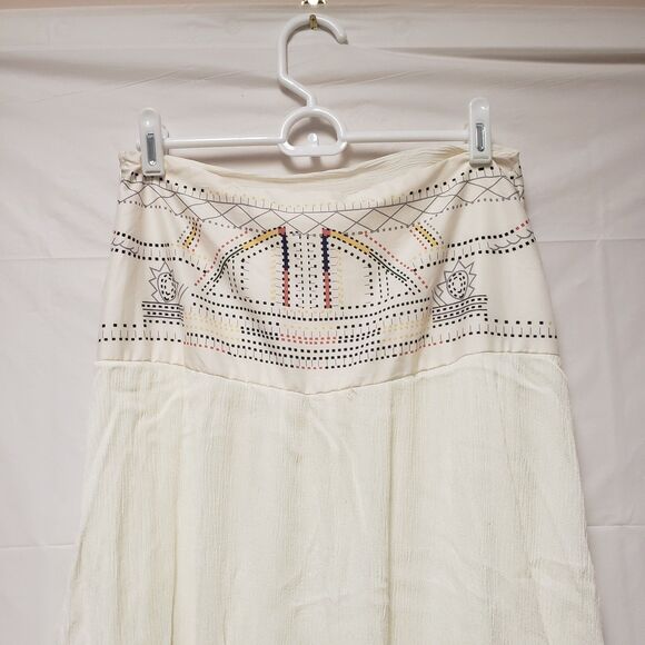 Handmade Cream High-Low Skirt Western Boho Lace Pattern Unbranded Women's PO Exc - Picture 9 of 12